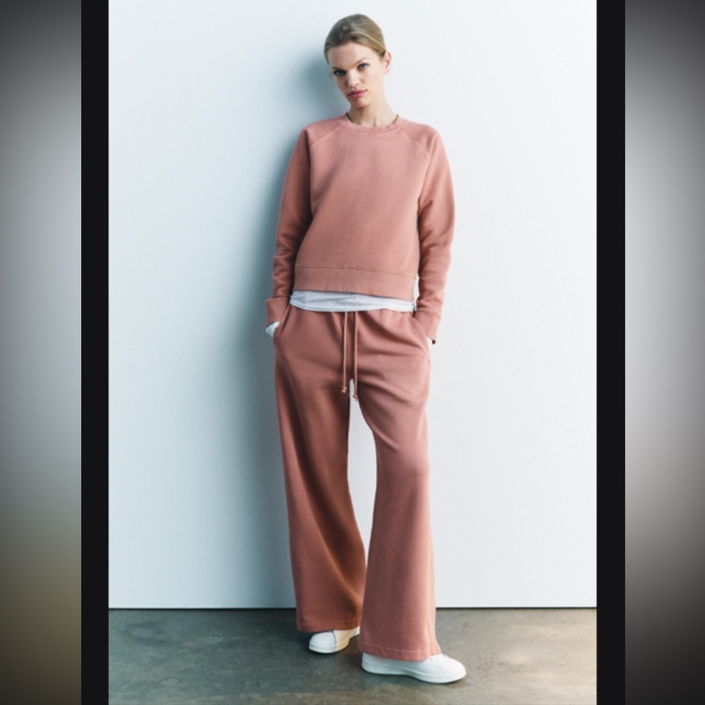 2-pc Zara cotton blend Sweatshirt and drawstring Pants Set